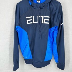 Nike elite Therma-Fit Blue and Navy Hoodie pull over